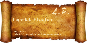 Lepedat Placida névjegykártya
